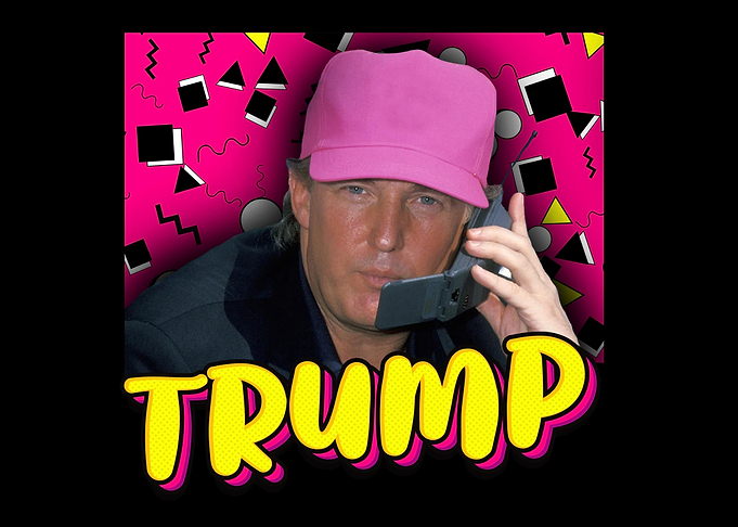 Retro Vaporwave Political
