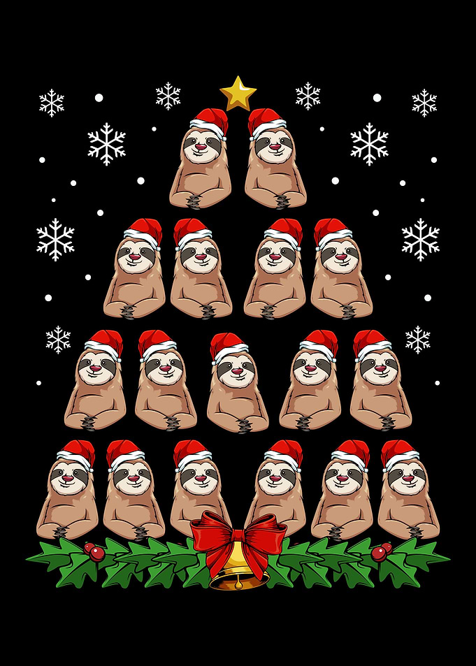 Sloth Lover Christmas Tree