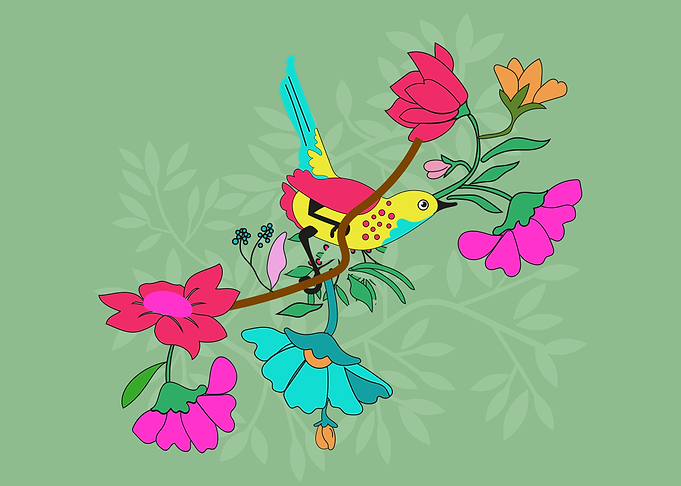 Tropical Bird Flowers