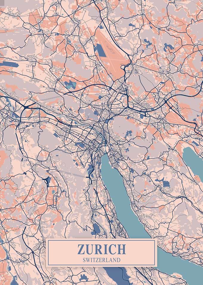 Zurich Breezy City Map