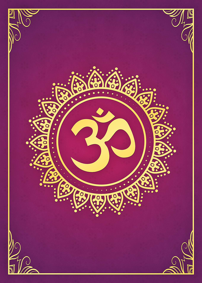 Hindu Ohm Symbol Purple