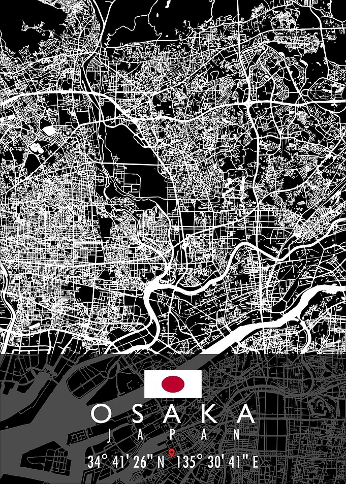 OSAKA MAP JAPAN