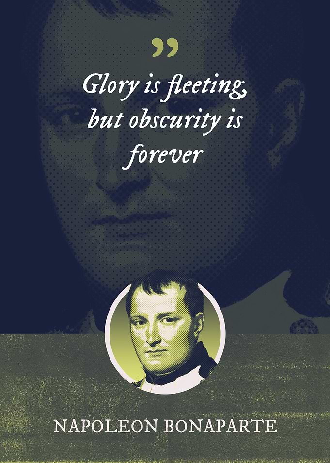 Glory is fleeting but