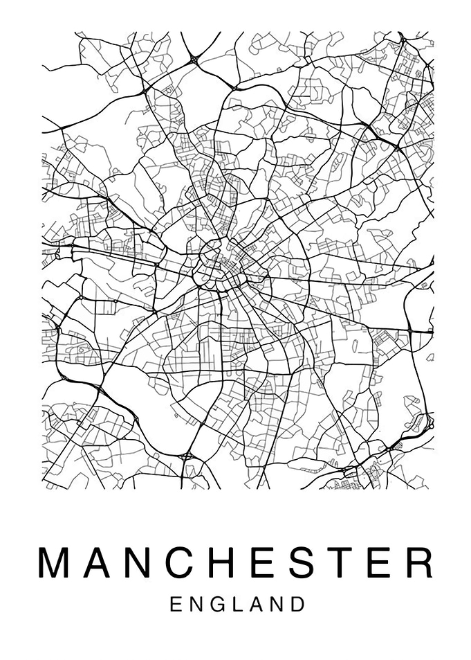 Manchester England Map