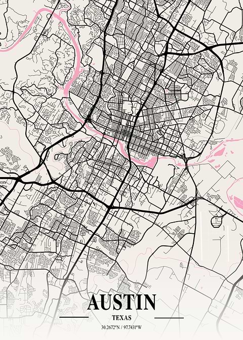 Austin Neapolitan Map