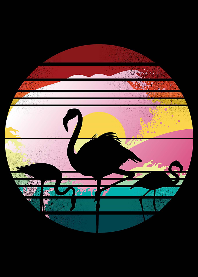 Flamingo Retro Waves
