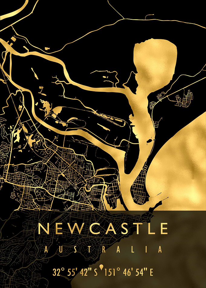 NEWCASTLE MAP AUSTRALIA