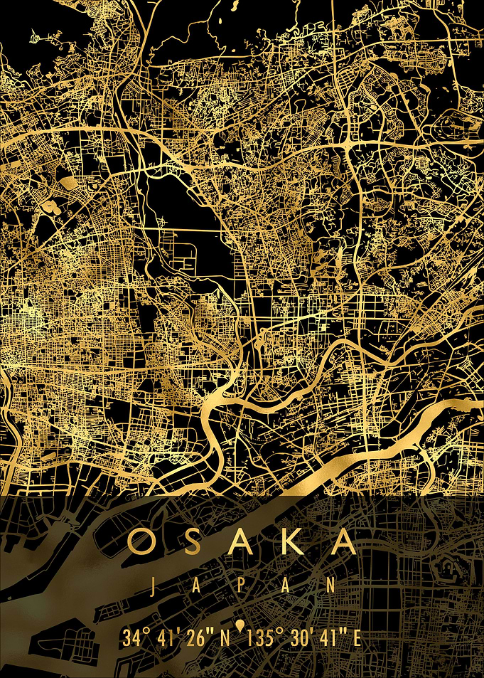 OSAKA MAP JAPAN