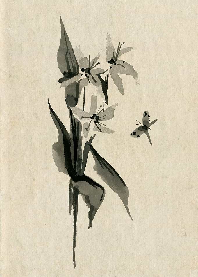 Flowers with butterfly