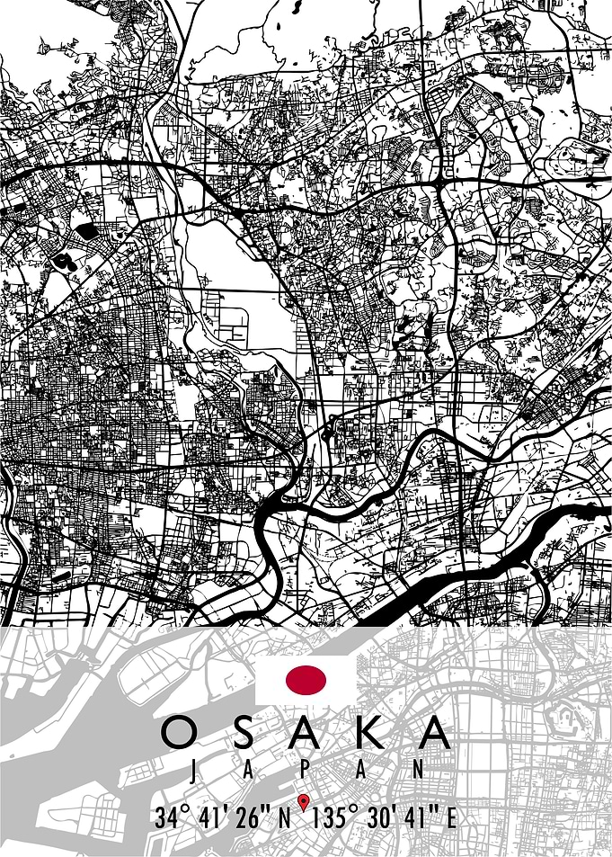 OSAKA MAP JAPAN