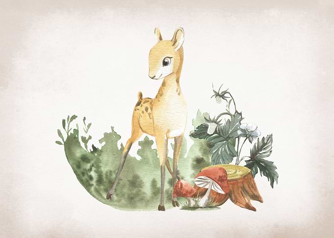Baby Deer Nursery Art