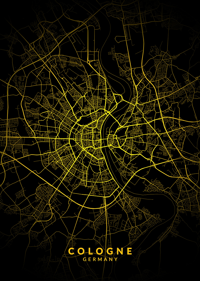 Cologne Germany City Map