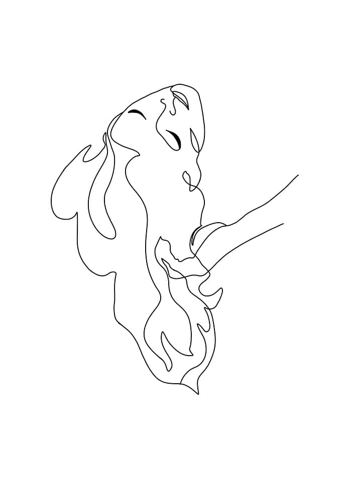 One Line Art Woman