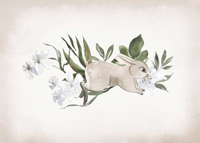 Baby Bunny Nursery Art