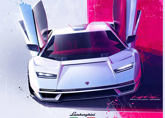 New Lambo Countach artwork