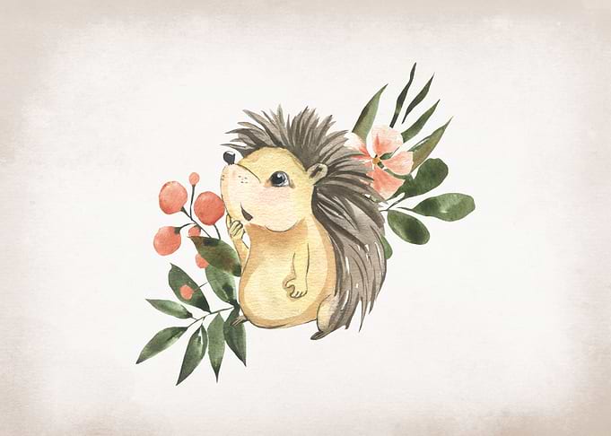 Hedgehog Nursery Art