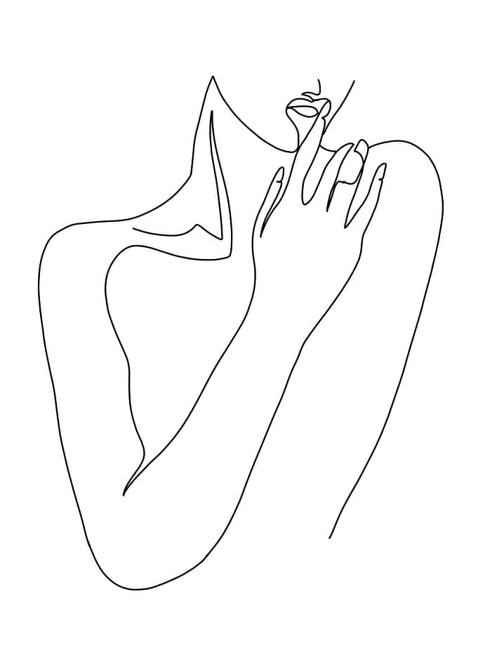 One Line Art Woman