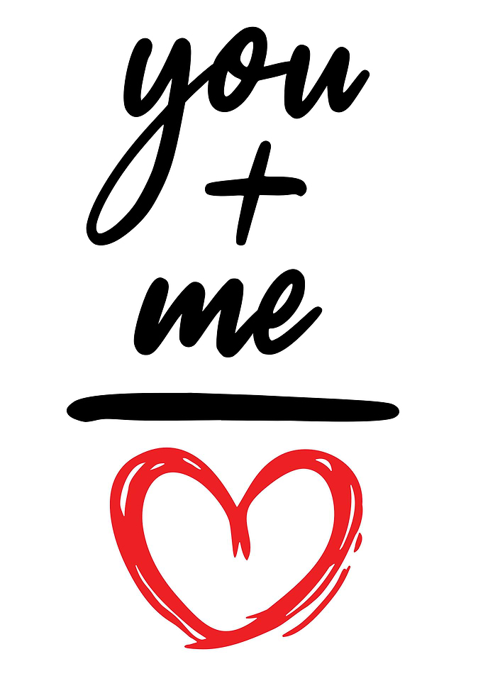 you + me is love