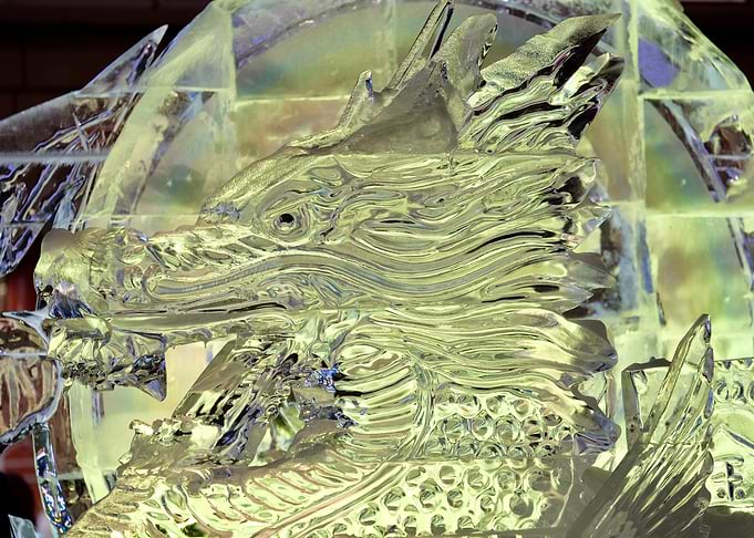 Dragon Art in Ice