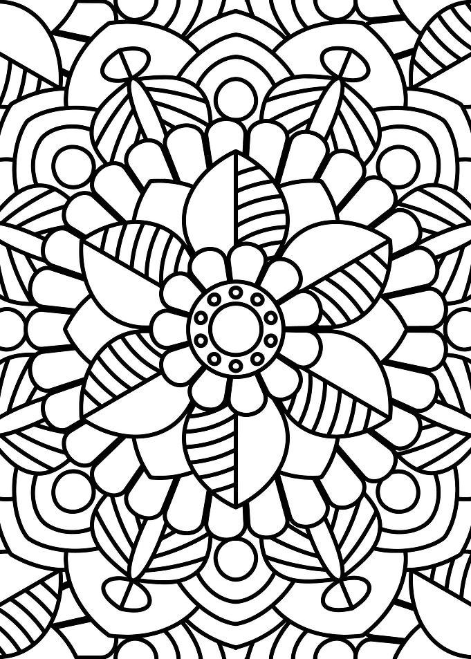 BW Floral Mandala Patt 07