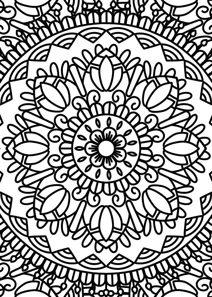 BW Floral Mandala Patt 02