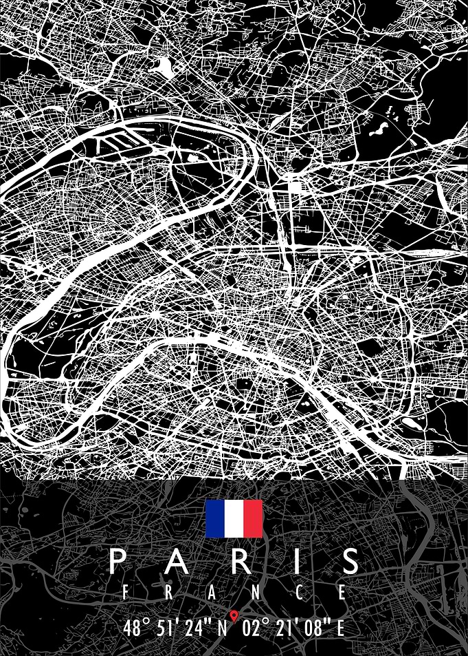 PARIS MAP FRANCE
