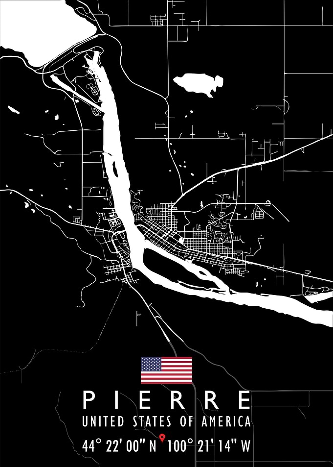 PIERRE MAP USA