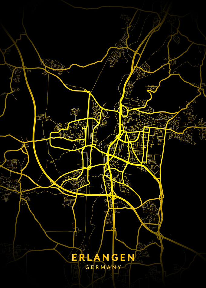 Erlangen Germany City Map