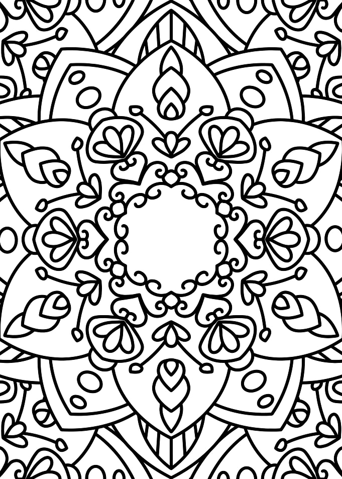 BW Floral Mandala Patt 03