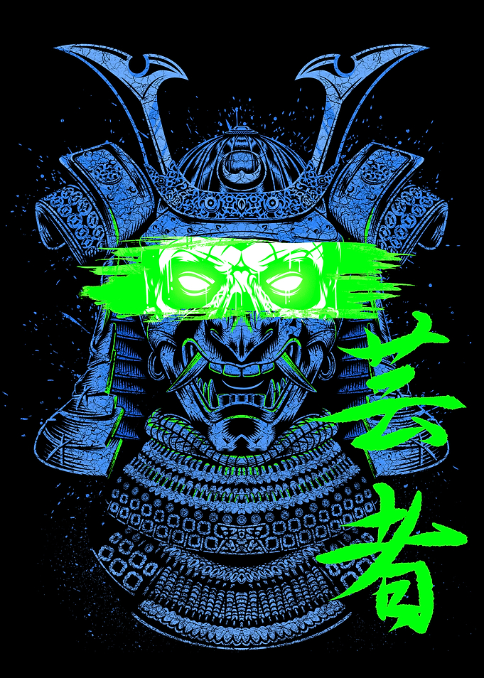 Crossed out samurai warrio