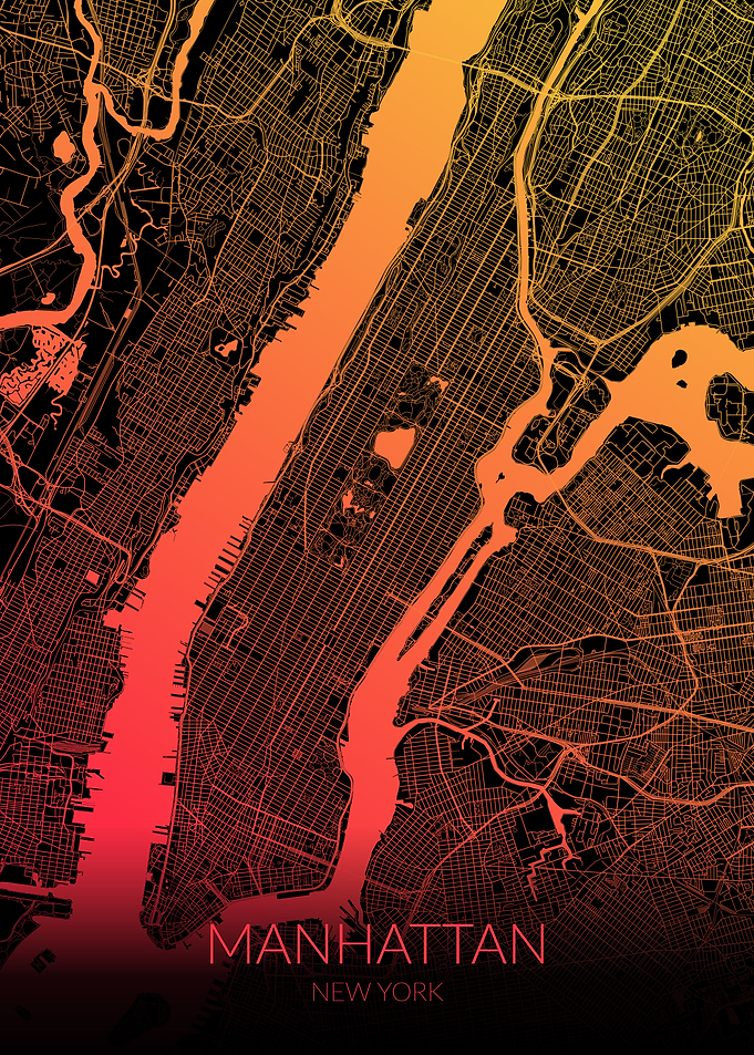 New York Map Manhattan