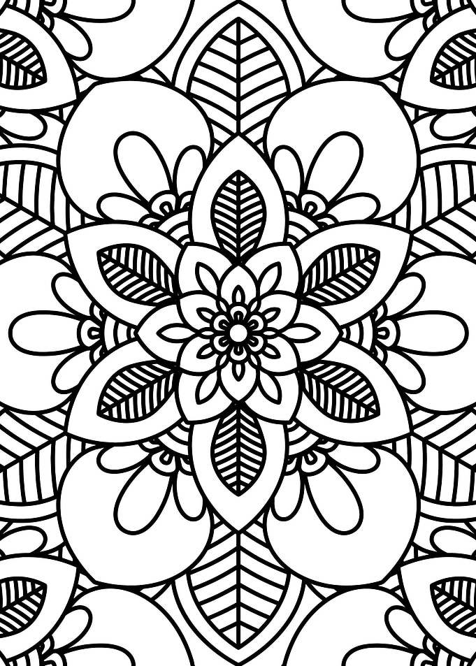 BW Floral Mandala Patt 09