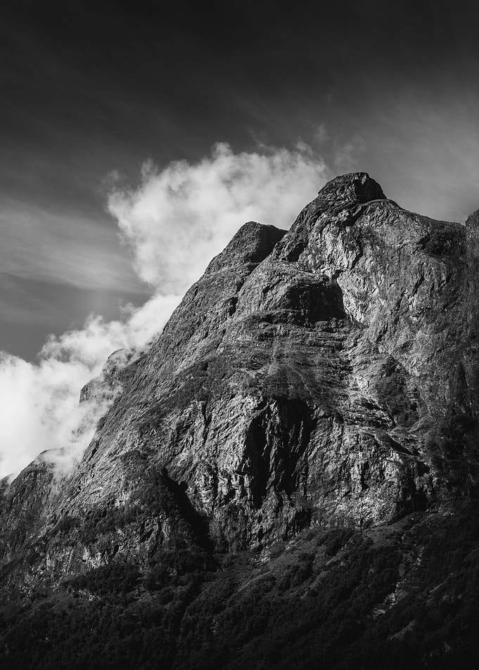 Foggy Mountains in BW