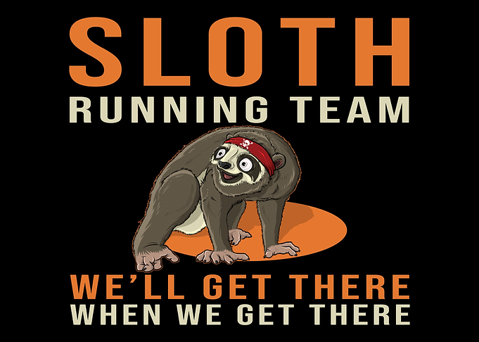 Sloth Running Team Funny Q