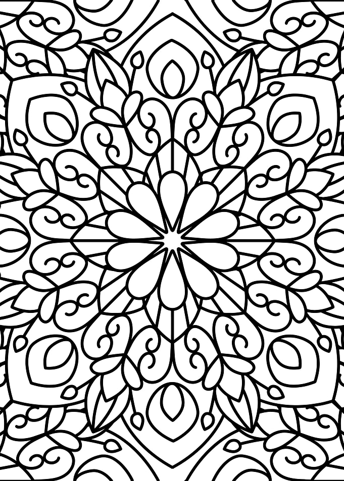 BW Floral Mandala Patt 06