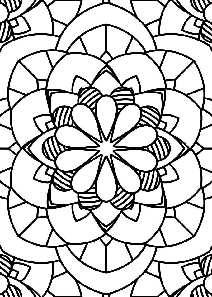 BW Floral Mandala Patt 10