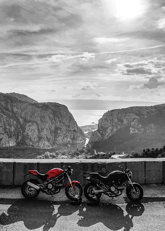 Black And Red Motorcycle