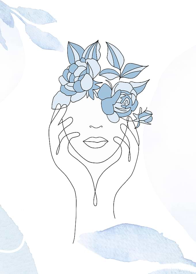 Minimalist portrait of wom