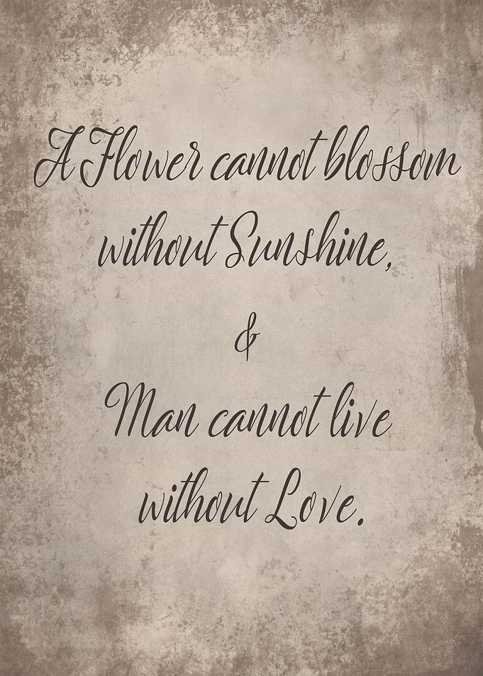 Man cant live without love