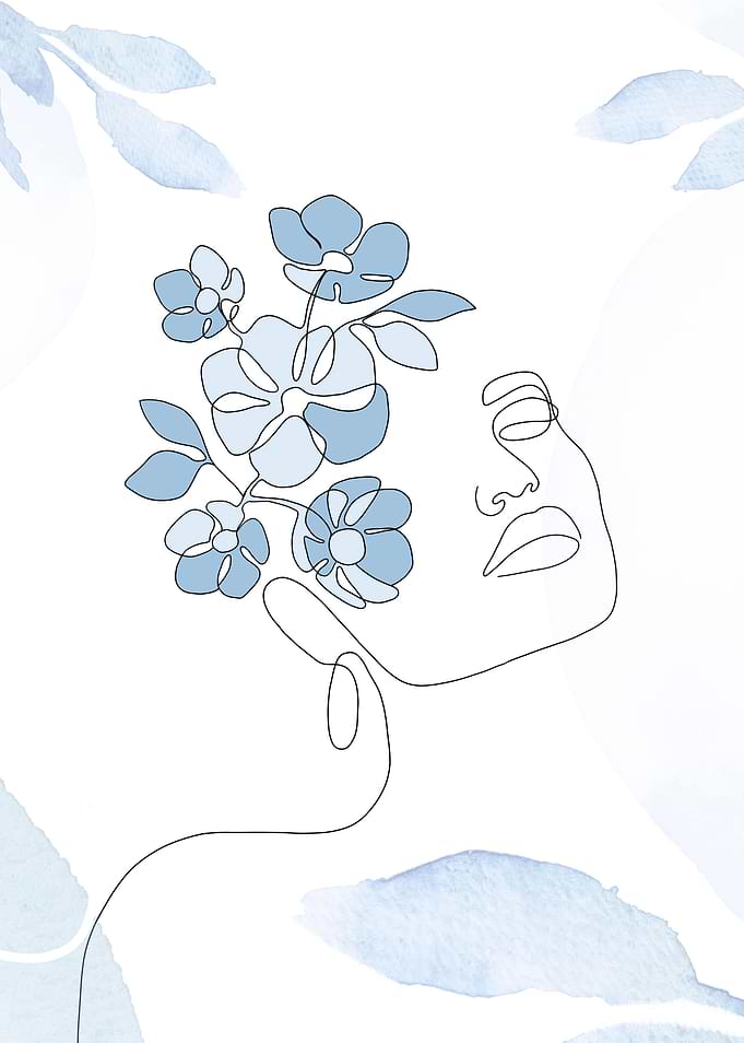 Minimalist portrait of wom