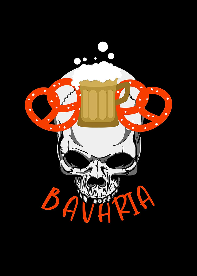 Bavaria Skull Pretzel Beer