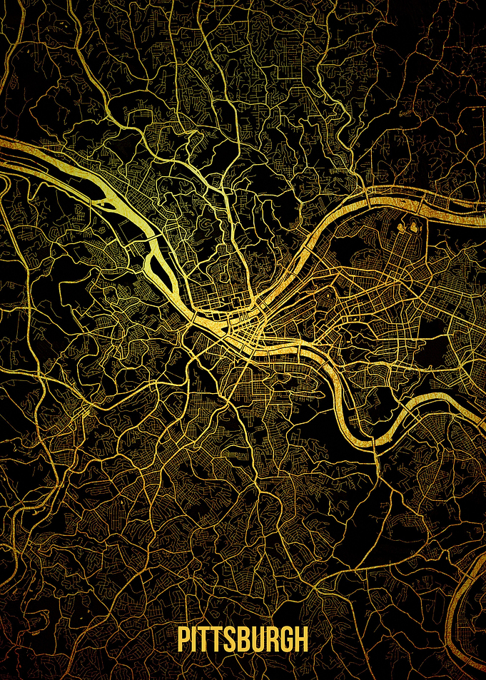 Pittsburgh gold map