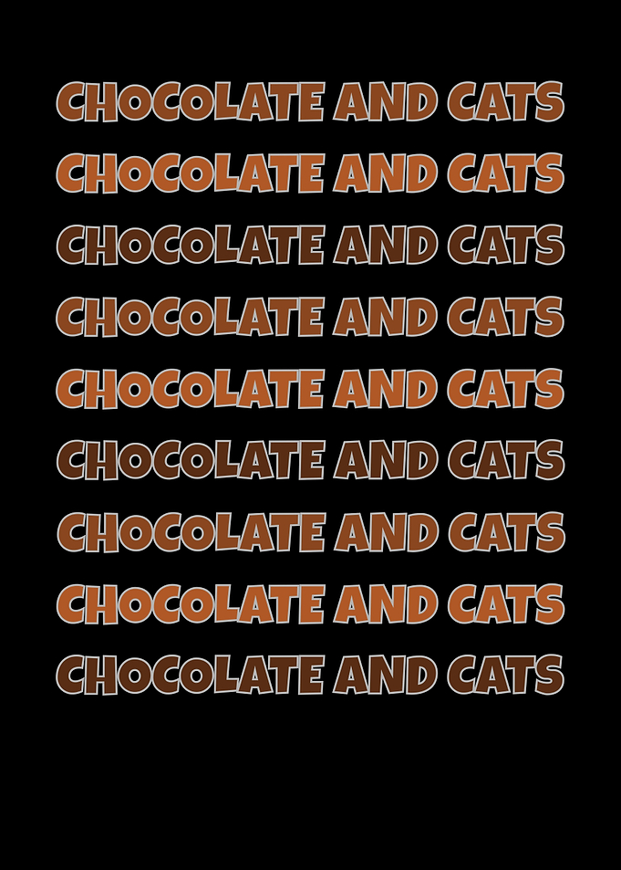 Chocolate Cats Simple Text