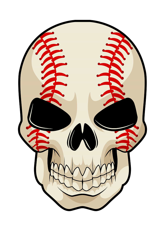 Skull Baseball Sports