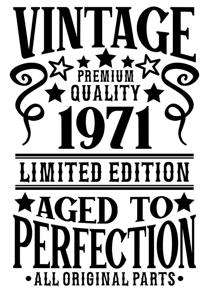 Vintage Birthday 1971