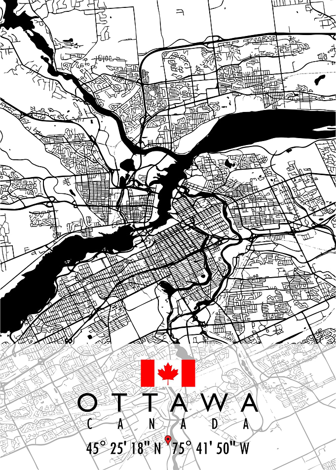 OTTAWA MAP CANADA