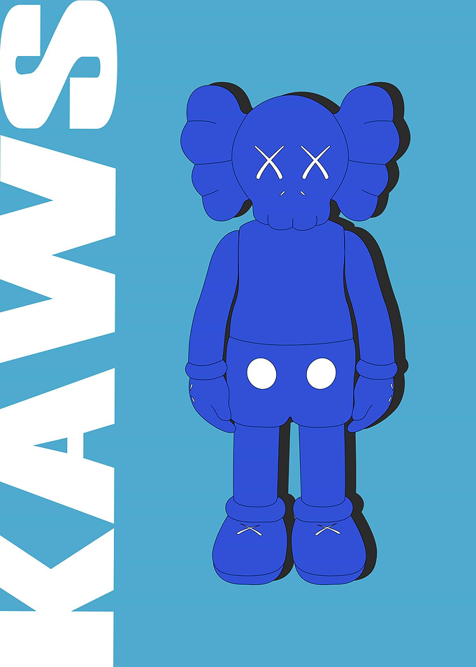 Blue Kaws Poster