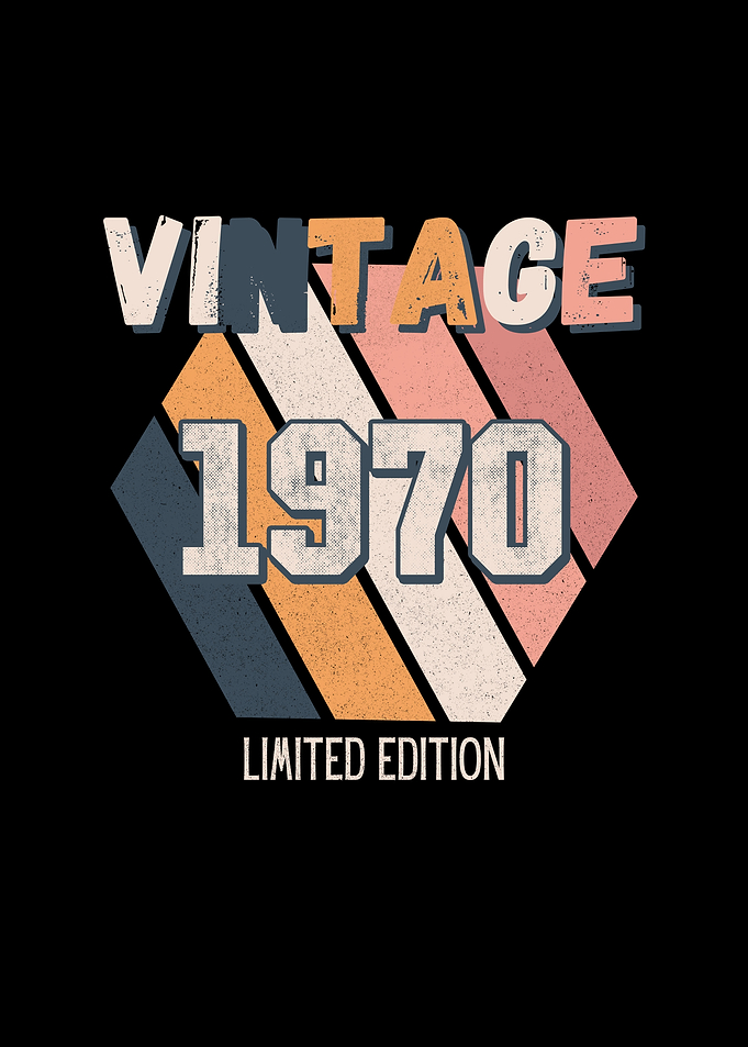 Vintage Since 1970 Bday