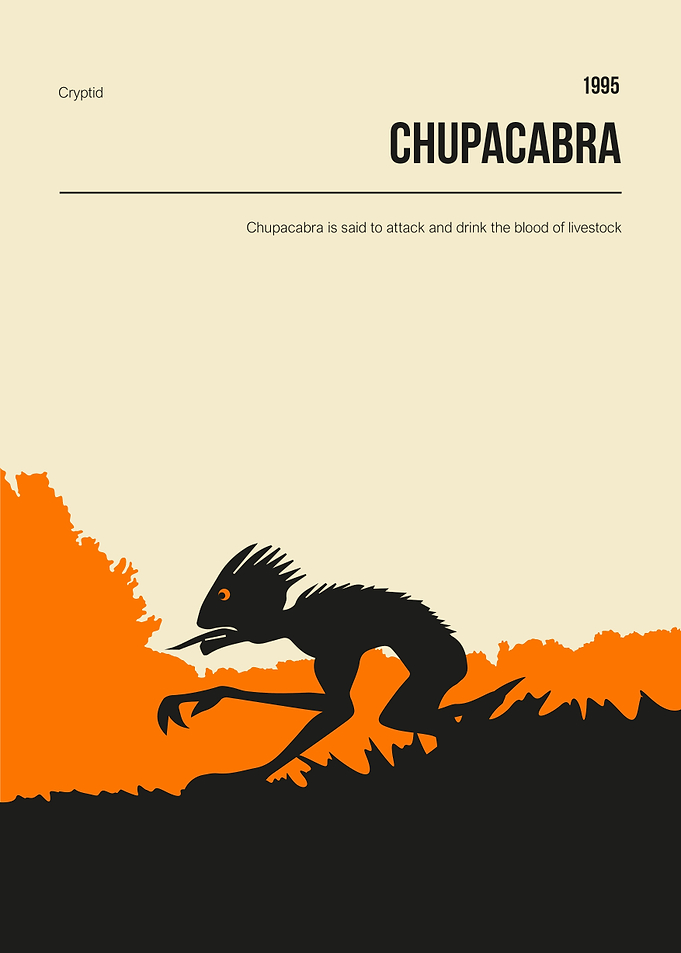 Chupacabra Cryptid Poster