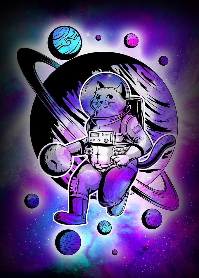 Space Cat and Basketball